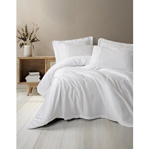 Cotton Box Silky Saten King Size Nevresim Takımı Beyaz