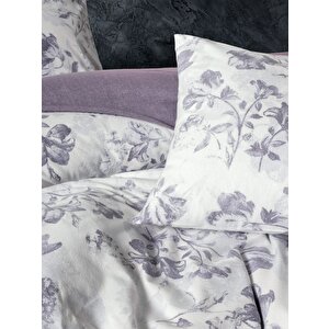 Flanel Çift Kişilik Nevresim Takımı Sadie Mor