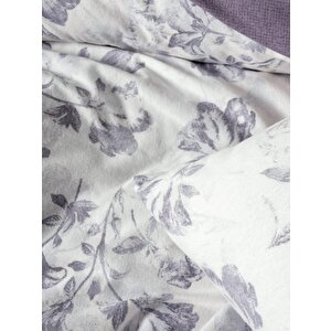 Flanel Çift Kişilik Nevresim Takımı Sadie Mor