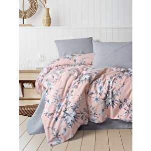 Cotton Box Flanel Çift Kişilik Nevresim Takımı Petit Pudra