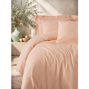 Cotton Box Plaid Ranforce Çift Kişilik Nevresim Takımı Plaid Somon