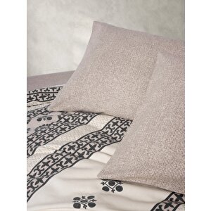 Cotton Box Flanel Çift Kişilik Nevresim Takımı Anita Karamel