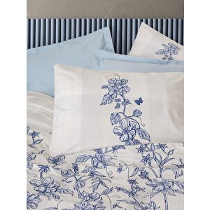 Cotton Box Tek Kişilik Nevresim Takımı Linora Mavi