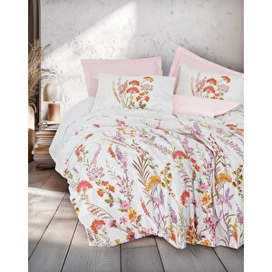 Cotton Box Tek Kişilik Nevresim Takımı Lilura Pembe