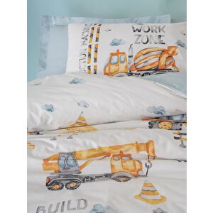 Cotton Box Junior Tek Kişilik Nevresim Takımı Buildo Mavi
