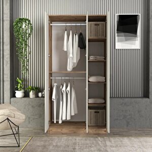 Luna 3 Kapakli Bazali Gardirop Tamami Mdf, Aytaşı Aytaşı