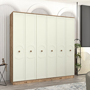 Luna 6 Kapakli Bazali Gardirop Tamami Mdf, Aytaşı Aytaşı