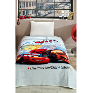 Disney Cars Mcqueen Road Battaniye Tek Kişilik Gri