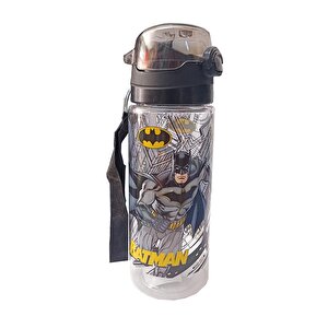 Erkek Çocuk Matara 500 Ml 1 Adet Batman Plastik Lisanslı Okul Matarası Süper Kahraman Pipetli Suluk