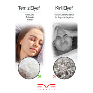 10 Adet Klimax Beyaz Serisi Kılıflı Fermuarlı Klimali Antialerjik Silikon Nano Elyaf Yastık 50x70cm