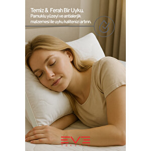 10 Adet Klimax Beyaz Serisi Kılıflı Fermuarlı Klimali Antialerjik Silikon Nano Elyaf Yastık 50x70cm