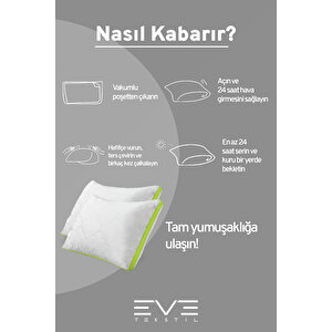 2 Adet Klimax Yeşil Serisi Kılıflı Fermuarlı Klimali Antialerjik Silikon Nano Elyaf Yastık 50x70cm