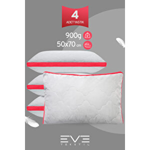 4 Adet Klimax Pembe Serisi Kılıflı Fermuarlı Klimali Antialerjik Silikon Nano Elyaf Yastık 50x70cm