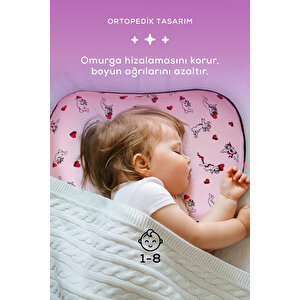 2 Adet Visco Ortopedik Çocuk Yastığı(sensitive Baby)hava Kanallı(melek) 45 X 30 X 7cm