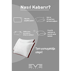 4 Adet Klimax Bordo Serisi Kılıflı Fermuarlı Klimali Antialerjik Silikon Nano Elyaf Yastık 50x70cm