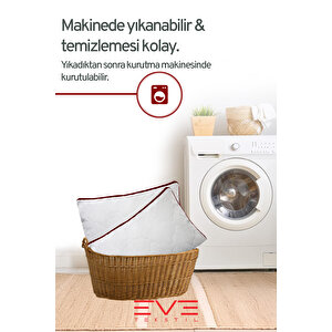 4 Adet Klimax Bordo Serisi Kılıflı Fermuarlı Klimali Antialerjik Silikon Nano Elyaf Yastık 50x70cm