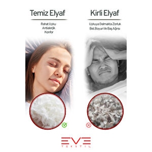 4 Adet Klimax Bordo Serisi Kılıflı Fermuarlı Klimali Antialerjik Silikon Nano Elyaf Yastık 50x70cm