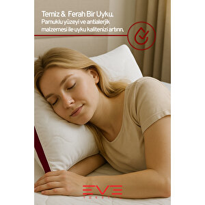 4 Adet Klimax Bordo Serisi Kılıflı Fermuarlı Klimali Antialerjik Silikon Nano Elyaf Yastık 50x70cm