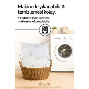 Fermuarlı Kuzu Desenli Diamond Antialerjik Yıkanabilir Nano Jel Yastık – 1000 Gr (50x70 Cm)
