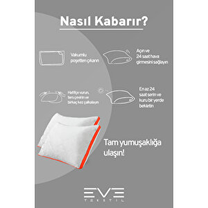8 Adet Klimax Turuncu Serisi Kılıflı Fermuarlı Klimali Antialerjik Silikon Nano Elyaf Yastık 50x70cm