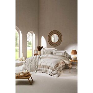 Aurea Nevresim Takımı Çift Kişilik Beyaz