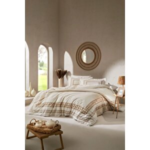 Aurea Nevresim Takımı Çift Kişilik Beyaz