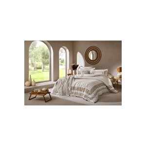 Aurea Nevresim Takımı Çift Kişilik Beyaz