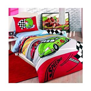 Taç Kristal Tek Kişilik Ranforce Nevresim Takımı - Speedway