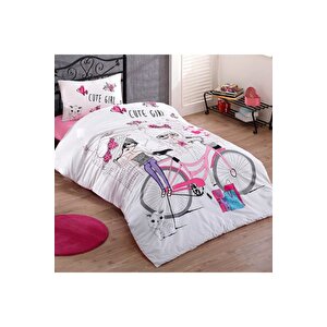 Taç Cute Girl Tek Kişilik Nevresim Takımı