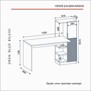 Venüs Çalişma Masasi Tamami Mdf, Lacivert Lacivert