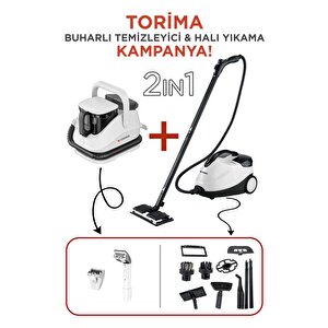 Torima Jjb-747 Koltuk Ve Halı Yıkama Makinesi + Cb-08c Çok Fonksiyonlu Buharlı Temizleyici