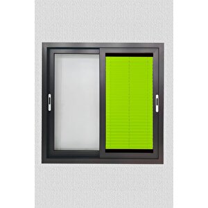 Plisel Perde Fıstık Yeşili - Cam Balkon & Pimapen - Antibakteriyel Ve Toz Tutmaz Kumaş 70x190 cm