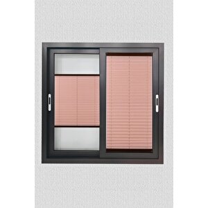 Plisel Perde Pembe - Cam Balkon & Pimapen - Antibakteriyel Ve Toz Tutmaz Kumaş 90x110 cm