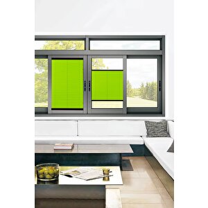 Plisel Perde Fıstık Yeşili - Cam Balkon & Pimapen - Antibakteriyel Ve Toz Tutmaz Kumaş 90x150 cm