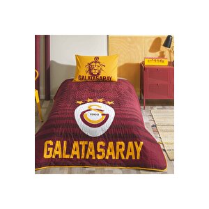 Lisanslı Galatasaray Stripe Tek Kişilik Yatak Örtüsü Seti