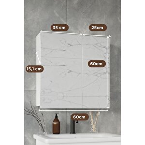 Defne 60x60 Cm %100 Mdf Banyo Üst Dolap