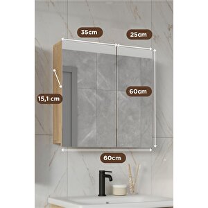 Zakkum 60x60 Cm %100 Mdf Banyo Üst Dolap