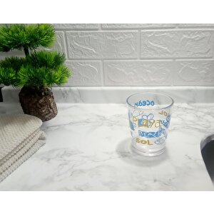 İki Adet Diş Fırçalık Ve Macun Kabı Deniz Desen Akrilik 8x8x9cm  Banyo Seti