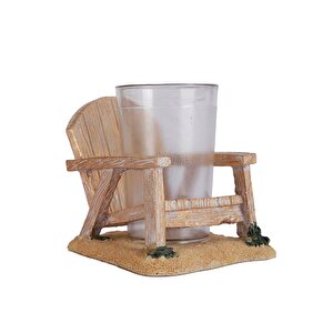 İki Adet Diş Fırçalık Ve Macunluk Sandalye Poliresin 13x11x10cm 200ml Banyo Seti