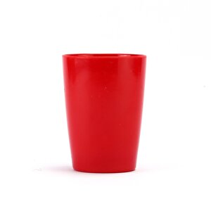 İki Adet Diş Fırçalık Ve  Macun Kabi Kırmızı Melamin 8x8x11cm 400ml Banyo Seti