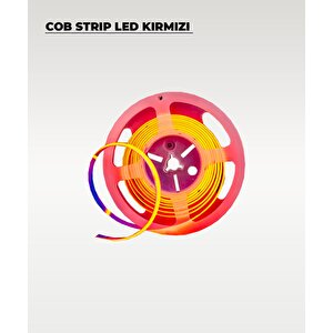12v Cob Şerit Led Kırmızı Işık  - Metrede 360 Led - 5 Metre