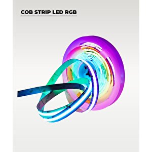 12v Cob Şerit Led Rgb  - Kumandalı - Metrede 360 Led - 5 Metre