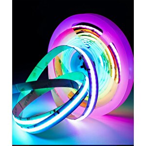 12v Cob Şerit Led Rgb  - Kumandalı - Metrede 360 Led - 5 Metre