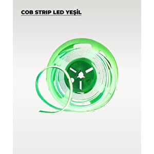 12v Cob Şerit Led Yeşil Işık  - Metrede 360 Led - 5 Metre