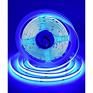 12v Cob Şerit Led Mavi Işık  - Metrede 360 Led - 5 Metre
