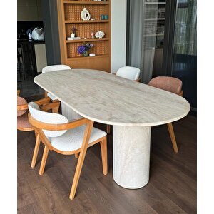 Suve - Traverten Yemek Masası