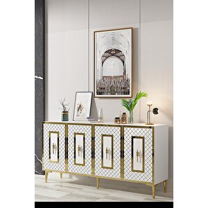 Ka1510bg Puma Konsol, Tv Sehpasi  150cm Beyaz gold