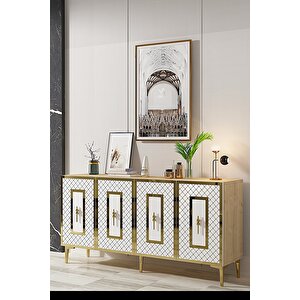 Ka1510dbg Puma Konsol, Tv Sehpasi - 150cm Safirmeşe-Altın