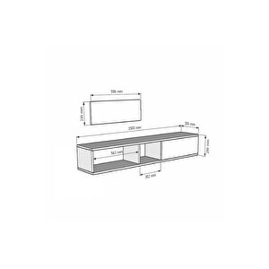 Tda1501dbg - Zuzu Duvara Montaj Tv Stand - 150cm
