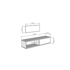 Tda1202b - Zuzu Duvara Montaj Tv Stand  120cm